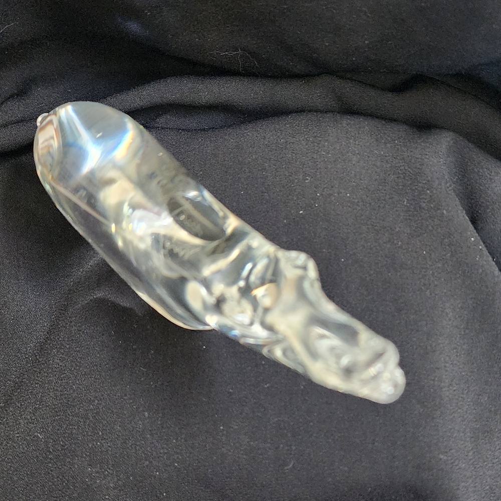 Signed Lane Clear Art Glass Polar Bear Figurine – Hand Blown Animal Sculpture - Picture 9 of 12